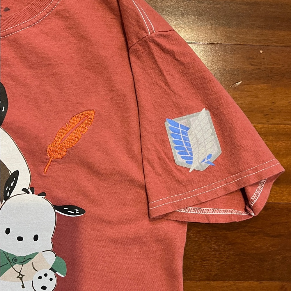 Sanrio Hello Kitty and Friends X Attack on Titan Shirt Eren Yeager Pochacco - Picture 4 of 7